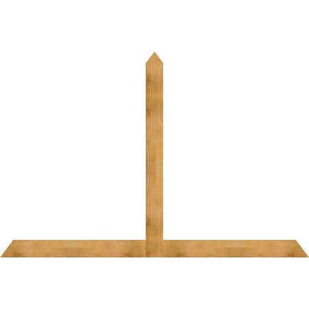 Ekena Millwork Portland Rough Sawn Timber Gable Bracket, Western Red Cedar, 108"W x 72"H x 2"D x 6"F, 16/12 Pitch GBW108X72X0206POR00RWR